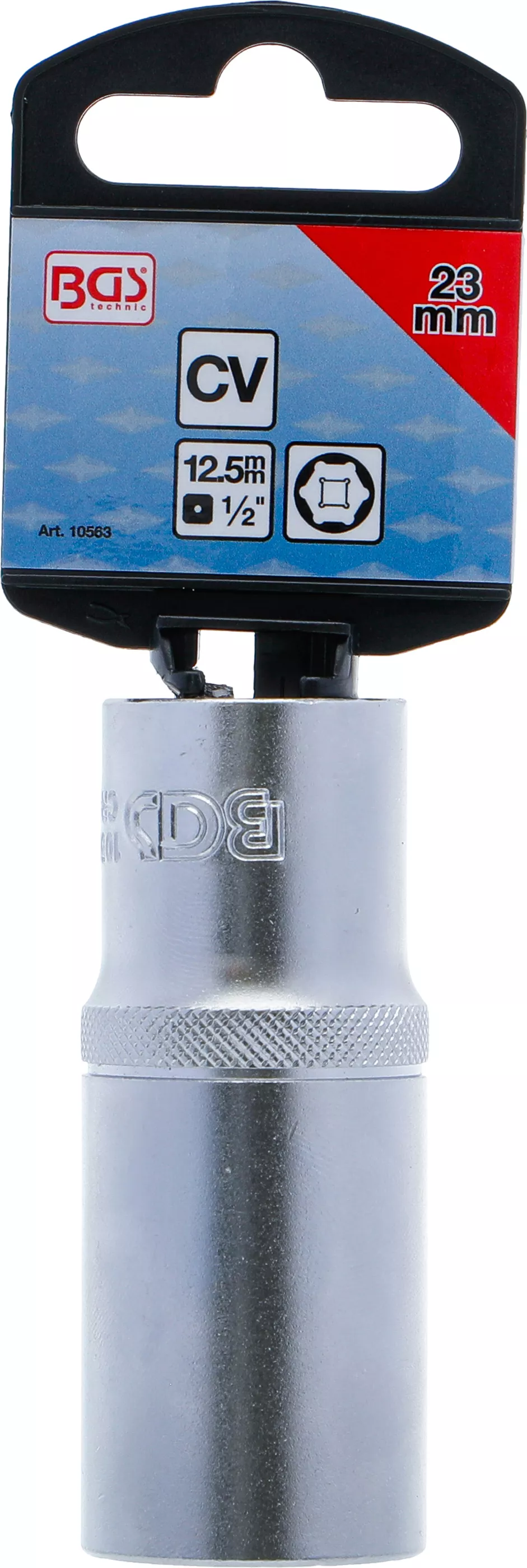 Nástrčná hlavice šestihranná, 1/2", 23 mm, prodloužená - B10563