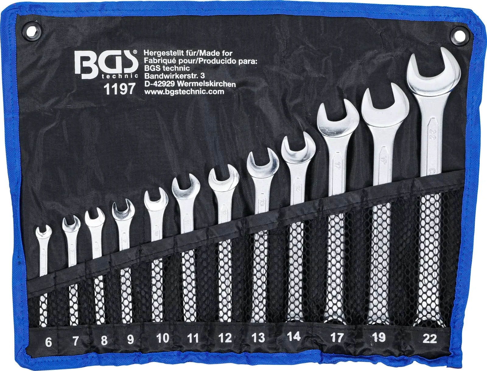 Sada očkoplochých klíčů, 6 - 22 mm, 12ks, BGS - B1197