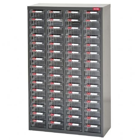 Galvanizovaný kovový organizér pre dielenský materiál a diely so 60 zásuvkami ST2-460