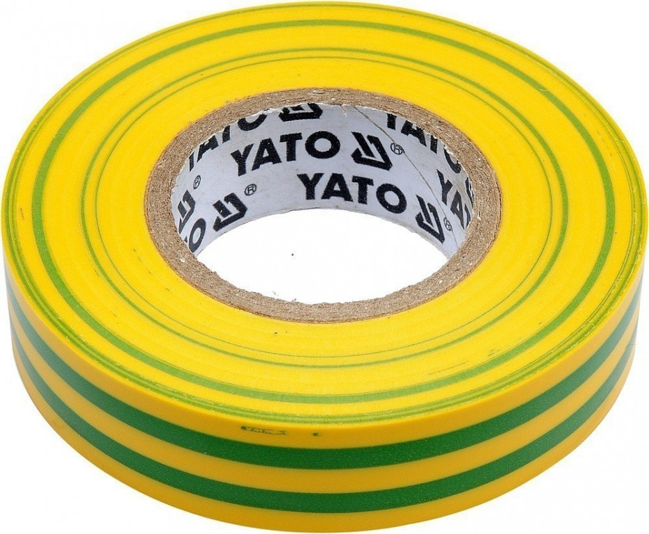 Izolační páska elektrikářská PVC 15mm / 20m žlutozelená