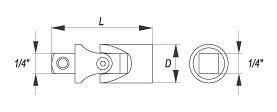 Kardanový kloub 1/2" - YT-1252