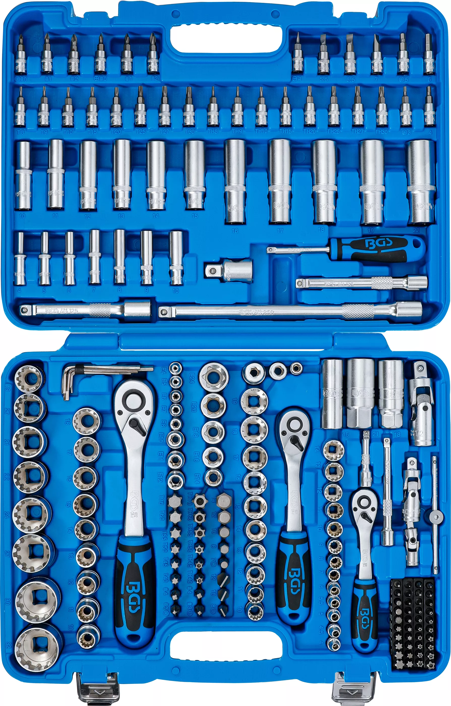 Gola sada a sada nástrčných klíčů "Gear Lock", 1/4", 3/8" a 1/2", 192 ks
