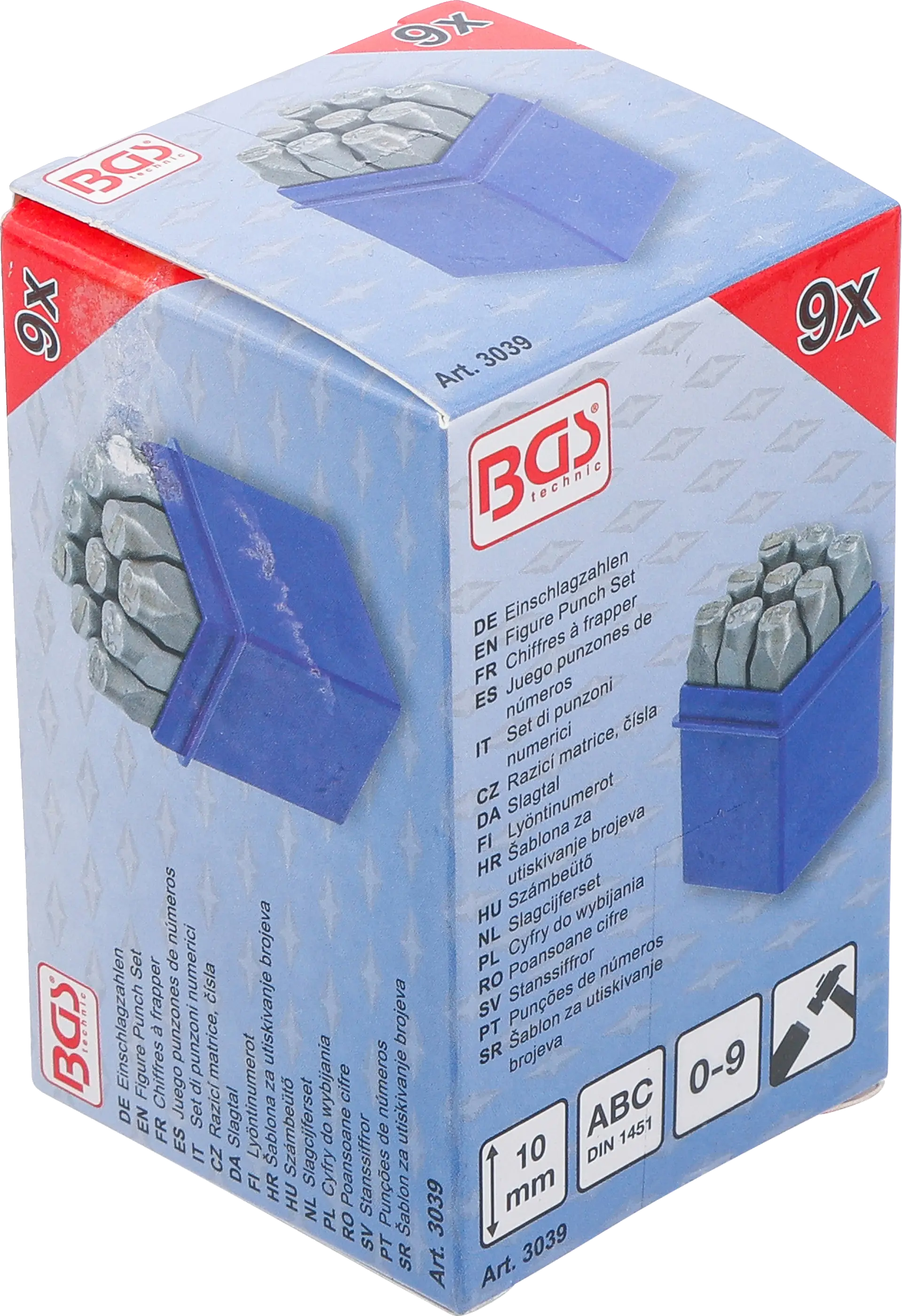 Razicí číselná matrice 10 mm, BGS - B3039