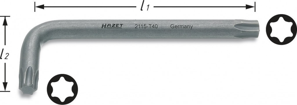 Úhlový šroubovák TORX® 2115-T10 Hazet (HA012121)