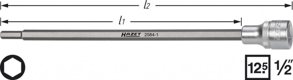 Nástrčná hlavice pro sací potrubí 2584-1 Hazet