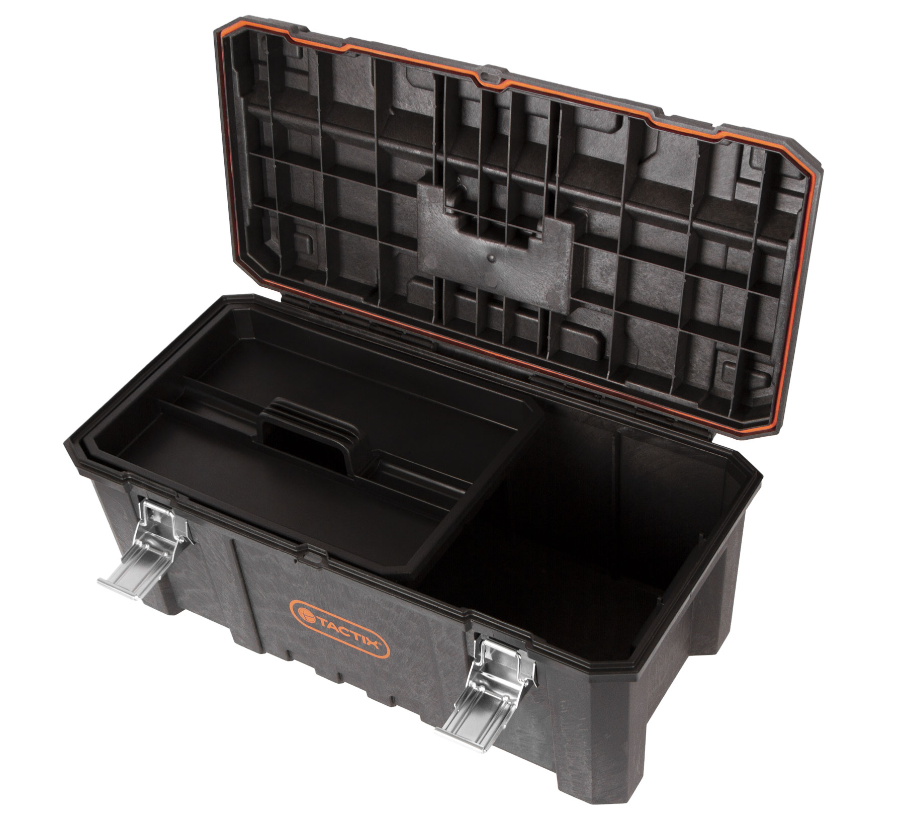 Plastový vodotesný kufor na náradie, 535 x 288 x 254 mm - TC320390