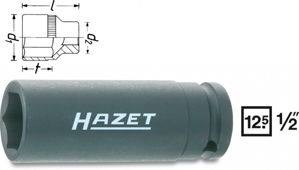 Kovaný vntiřní nástrčný klíč 1/2" šestihranný 15mm HAZET 900SLG-15 - HA104277