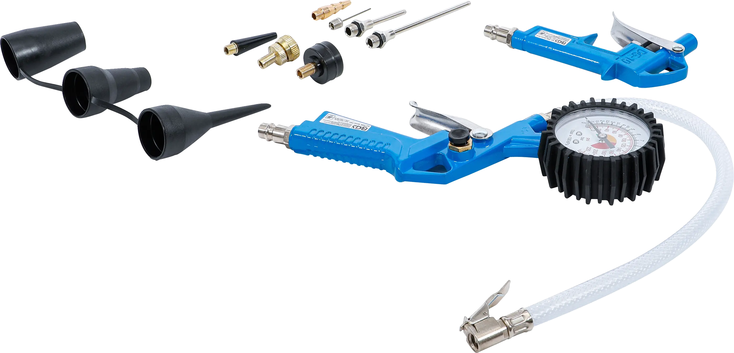Sada ofukovací pistole a pistole pro huštění pneumatik 10ks, BGS - B3369