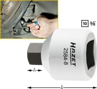 Hlavice s bitem HEX 3/8" S8 Hazet 2584-8 - HA149438