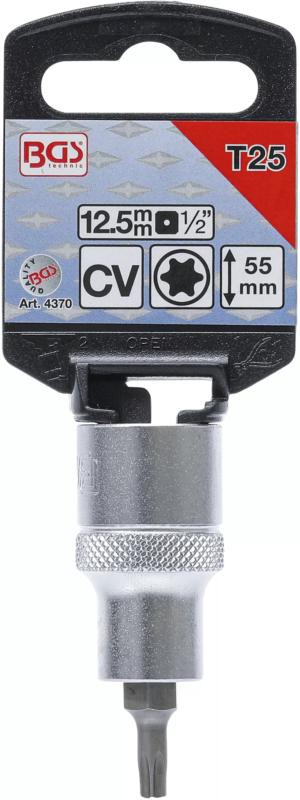 Nástrčná hlavice s bitem TORX 1/2", T25 (T-profil), BGS - B4370