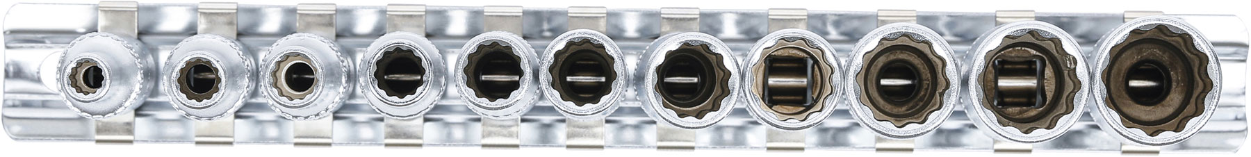 Nástrčné klíče, dvanáctihranné, 1/4 ", 11 ks - B5251