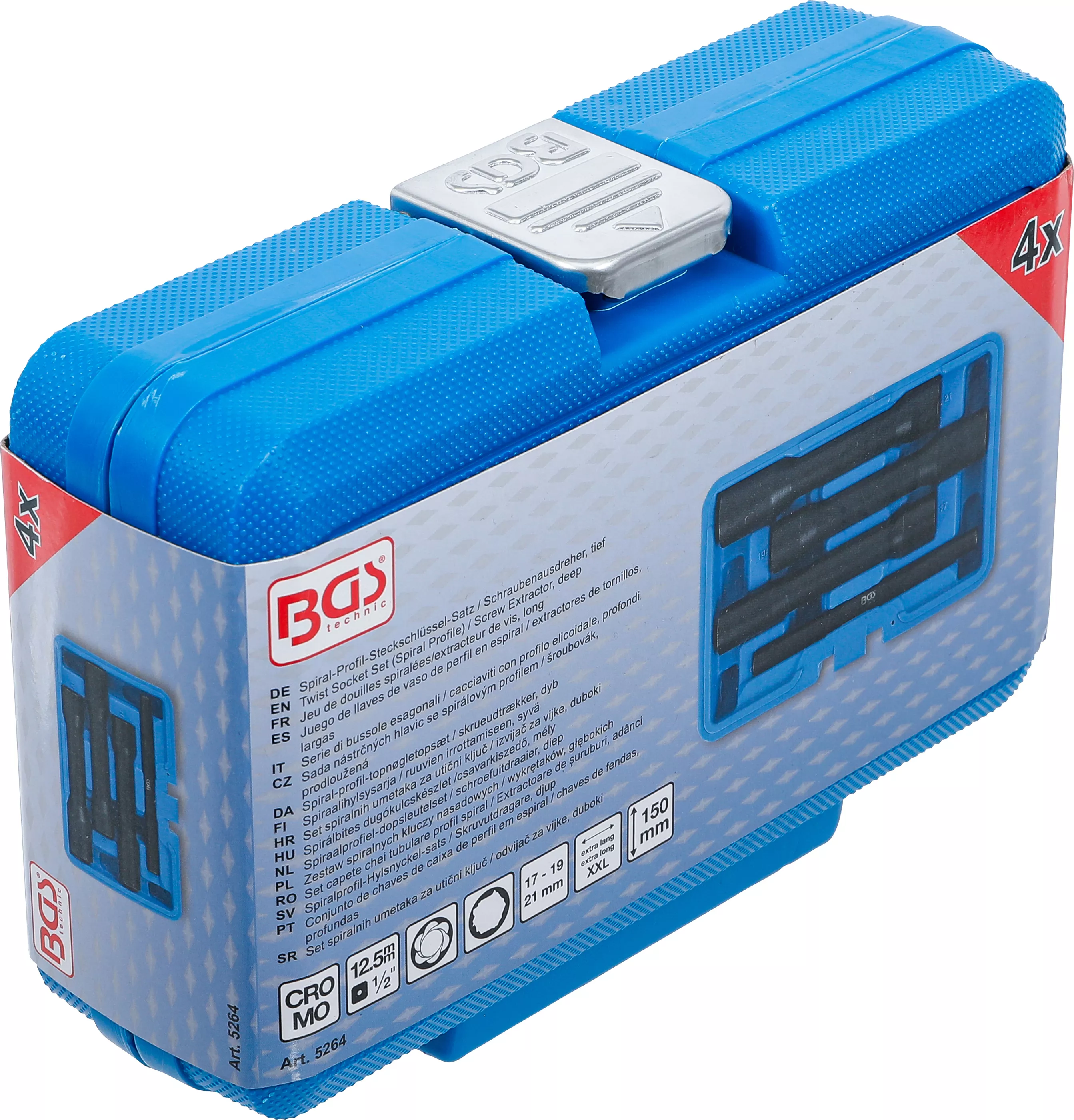 Sada na poškozené šrouby a matice, 1/2", 17-21 mm, 4 ks, BGS 5264