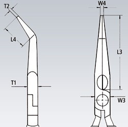 Půlkulaté kleště s břity 200 mm - 2622200