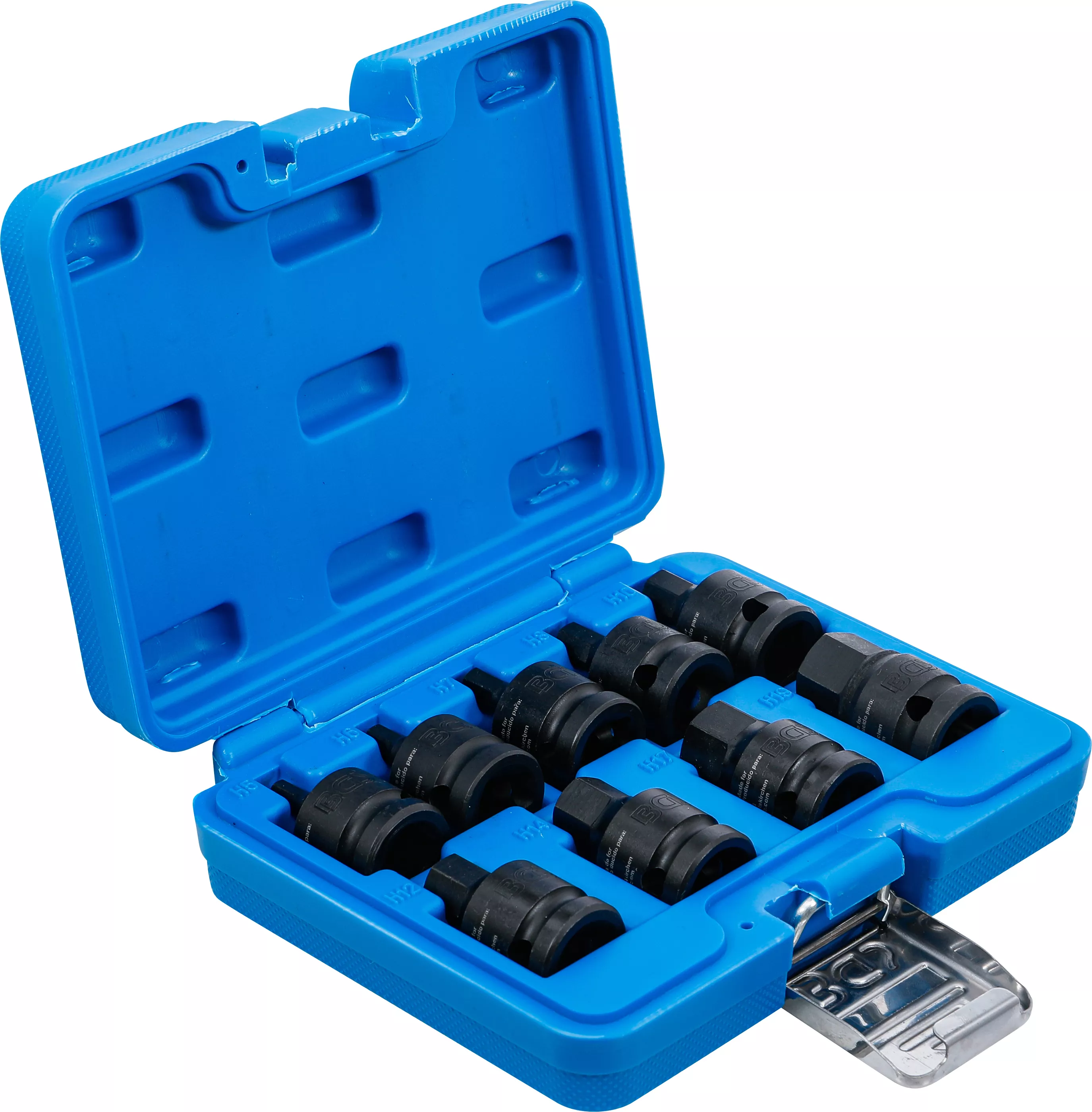 Sada vnějších nástrčných klíčů 1/2", HEX 5-19 mm, 9 ks - BGS 5485