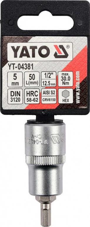 Hlavica s bitom HEX 1/2" H5 Yato - YT-04381