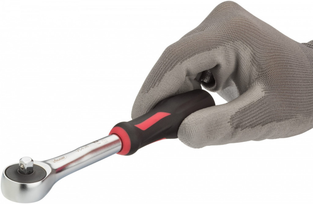 Přepínací ráčna 1/4" s 360°otočnou rukojetí, 176 mm VIGOR - V5436