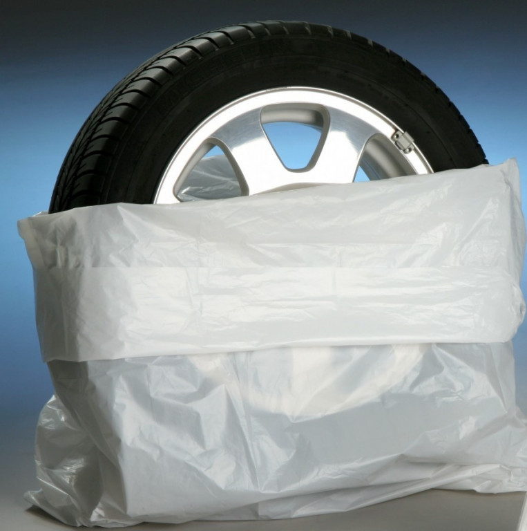 Biele obaly na pneumatiky 100 ks - 0991813
