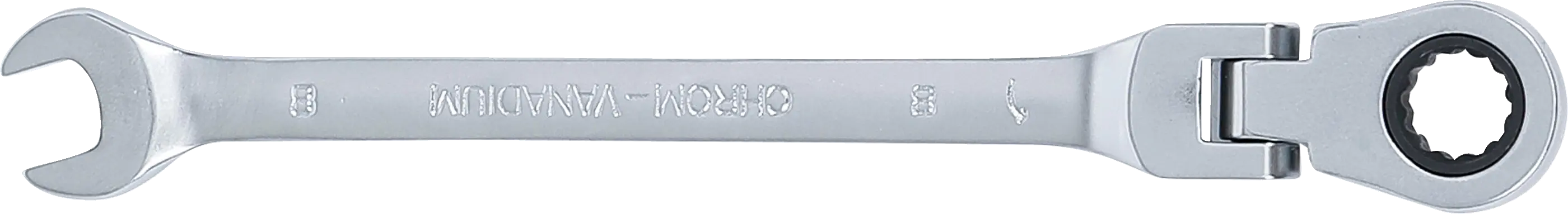Ráčnový očkoplochý klíč 8 mm s kloubem, BGS - B6708