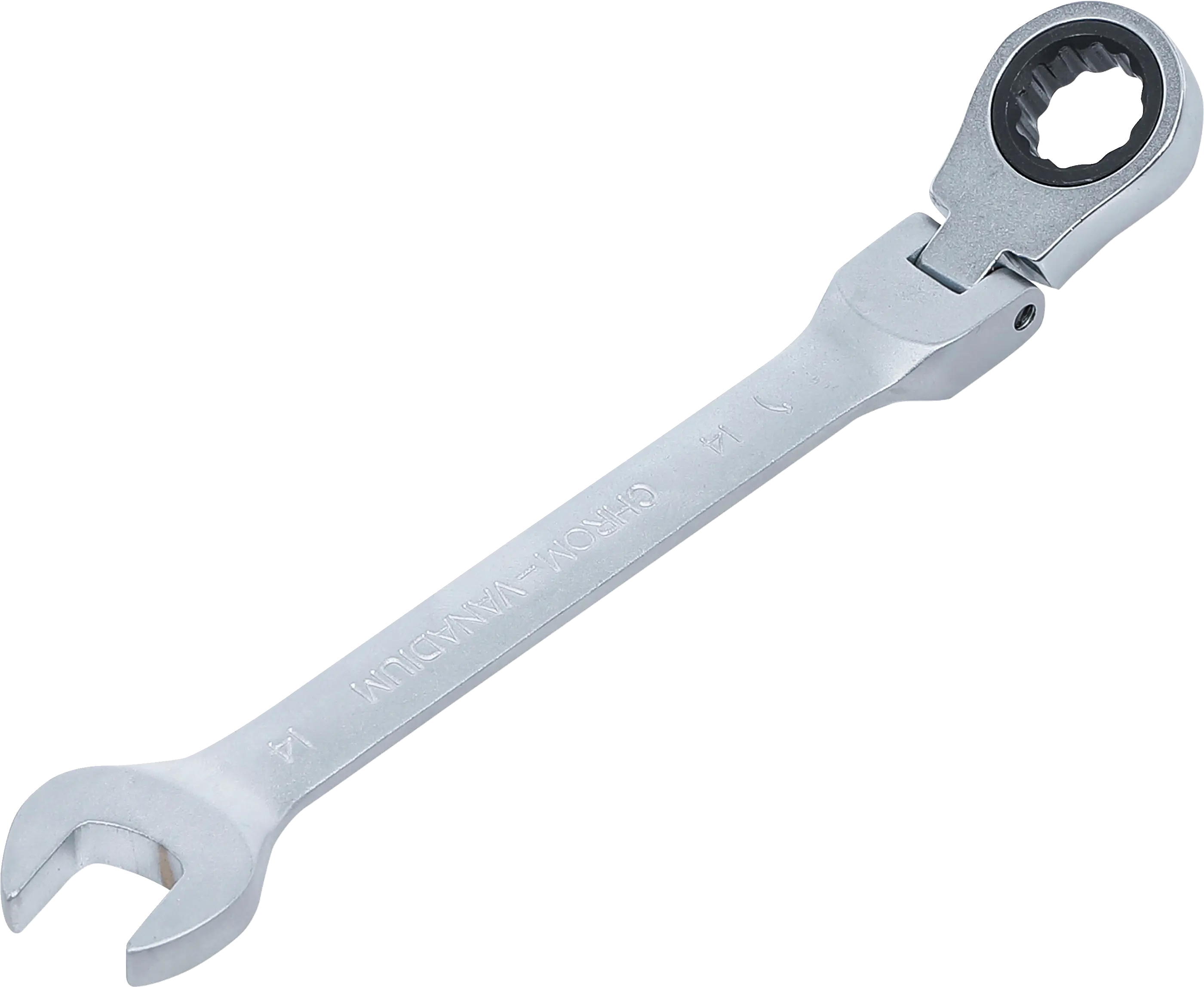 Ráčnový očkoplochý klíč 14 mm s kloubem, BGS - B6714