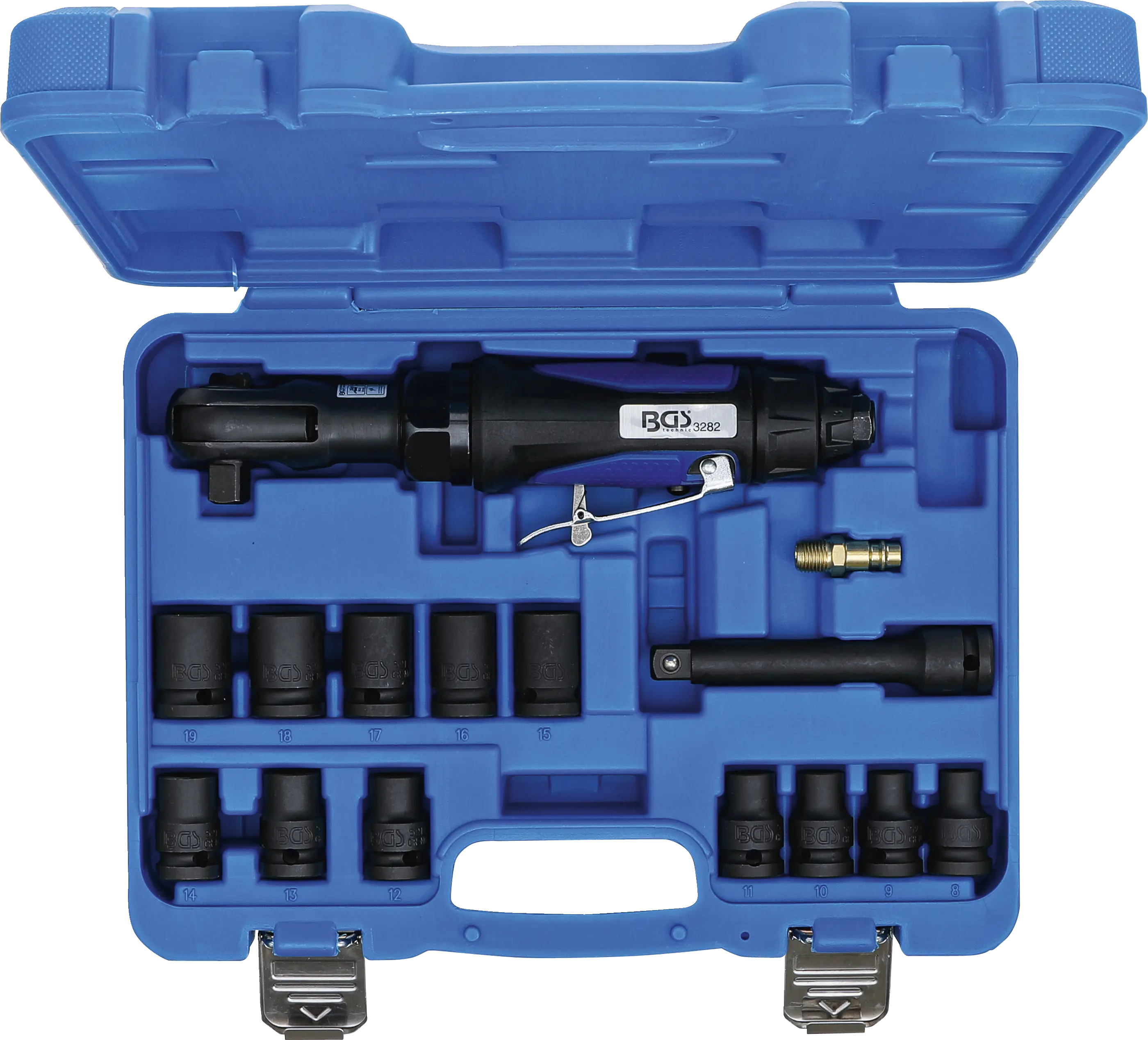 Sada pneumatické ráčny 1/2", 102 Nm, 14 ks, BGS - B70192