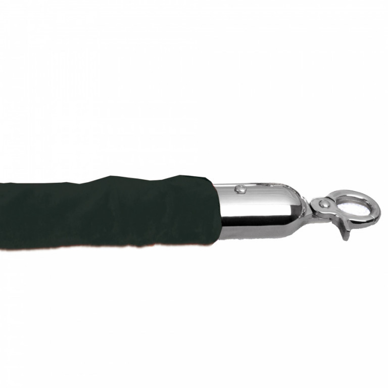 Luxusní lano k ohrazení 180cm černé s chromem - 221100230