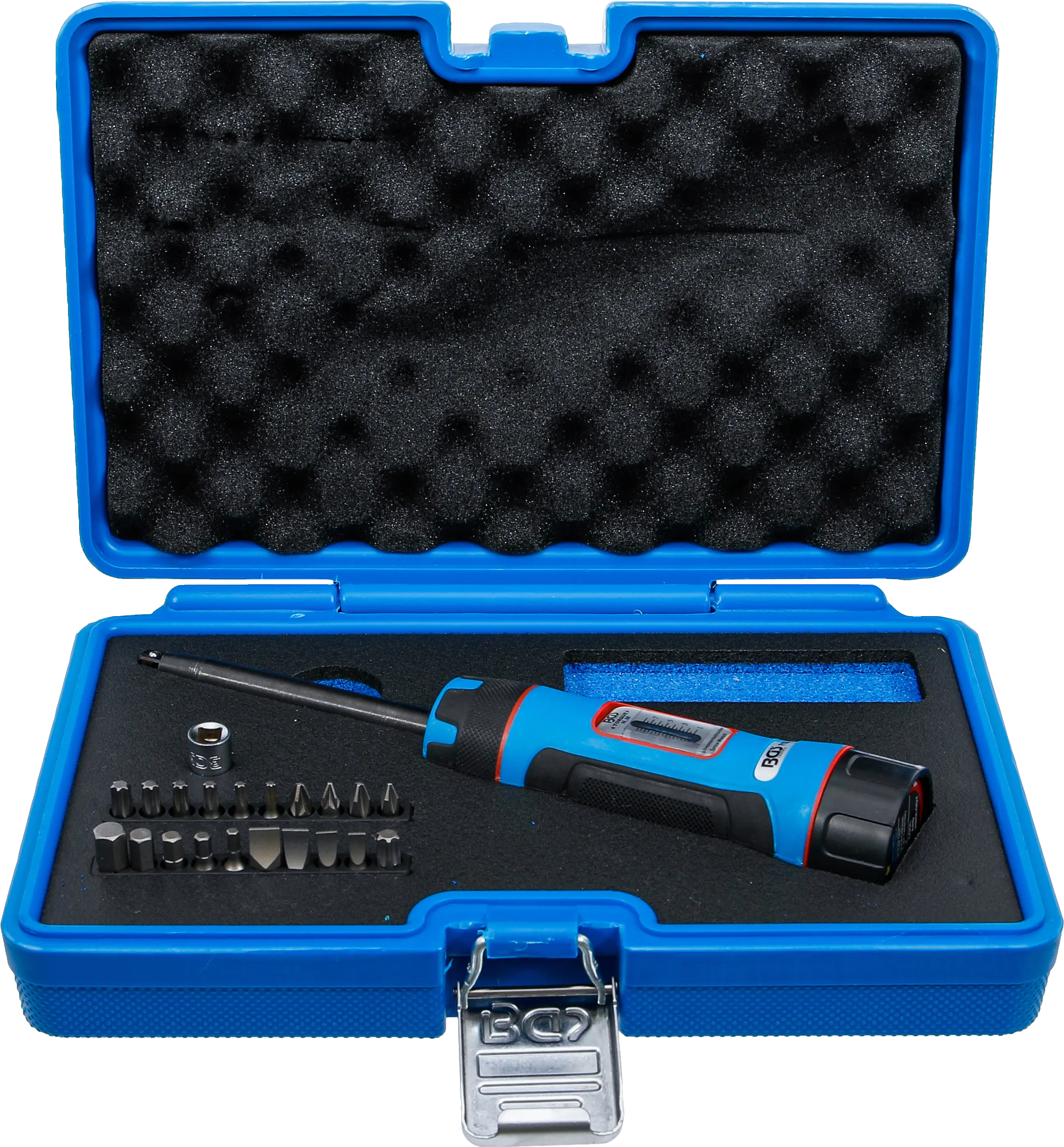 Momentový šroubovák 1/4", 1–8 Nm s bity a hlavicemi 22 ks, BGS - B7122