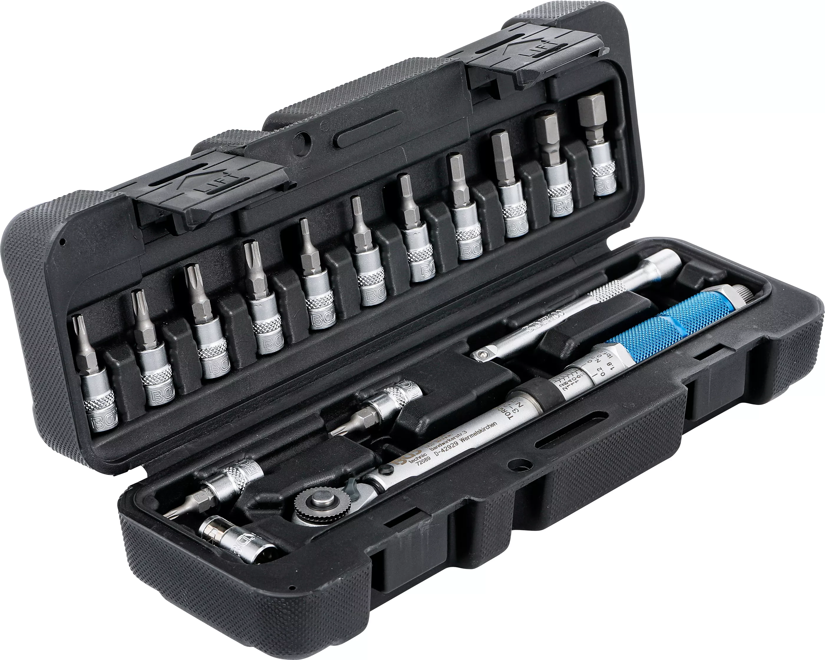 Sada momentových klíčů, 1/4", 3 - 24 Nm, 16 ks, BGS - B72088