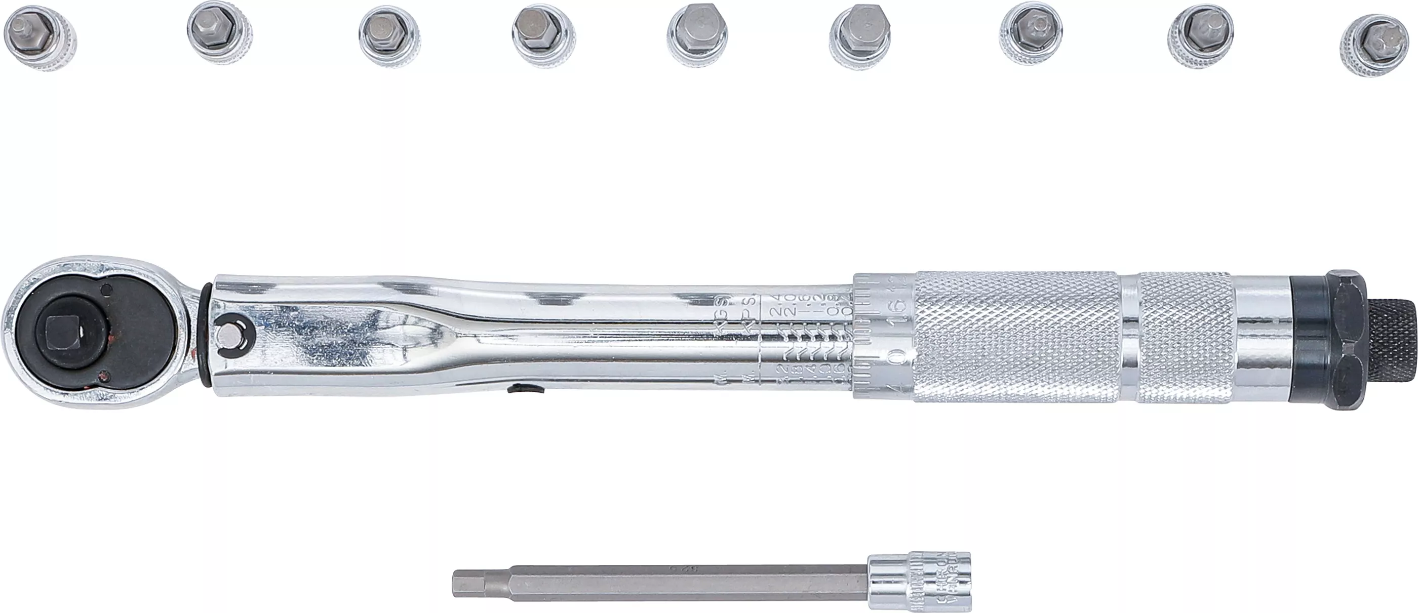 Sada momentových klíčů 1/4", 2 - 24 Nm, 11 ks, BGS - B72118