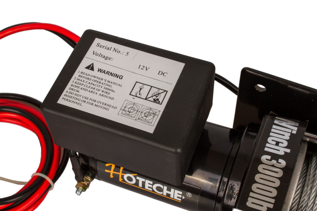 Elektrický lanový naviják 1000 W/12 V, max. zatížení 1361 kg - HT690008