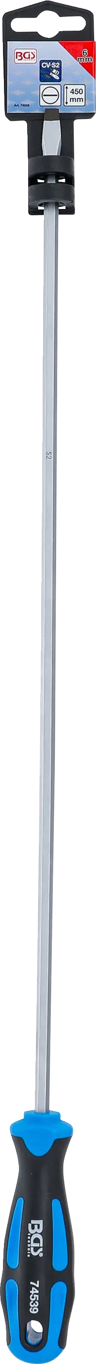 Plochý šroubovák SL6 mm, 450 mm, BGS - B74539