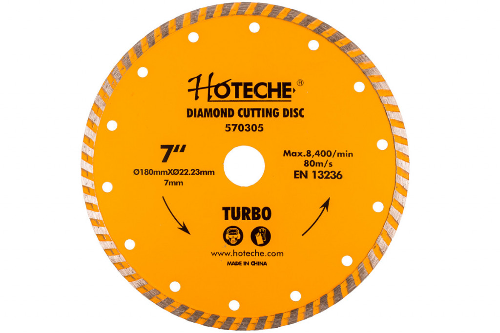 Diamantový řezný kotouč 180 mm, TURBO - HT570305