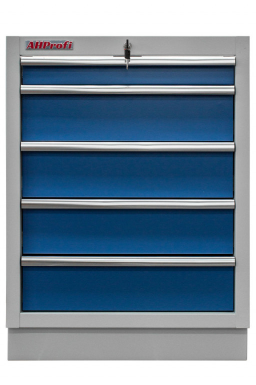 Celokovová dílenská skříňka PROFI BLUE s 5-ti šuplíky 680x910x458 mm - MTGC1305