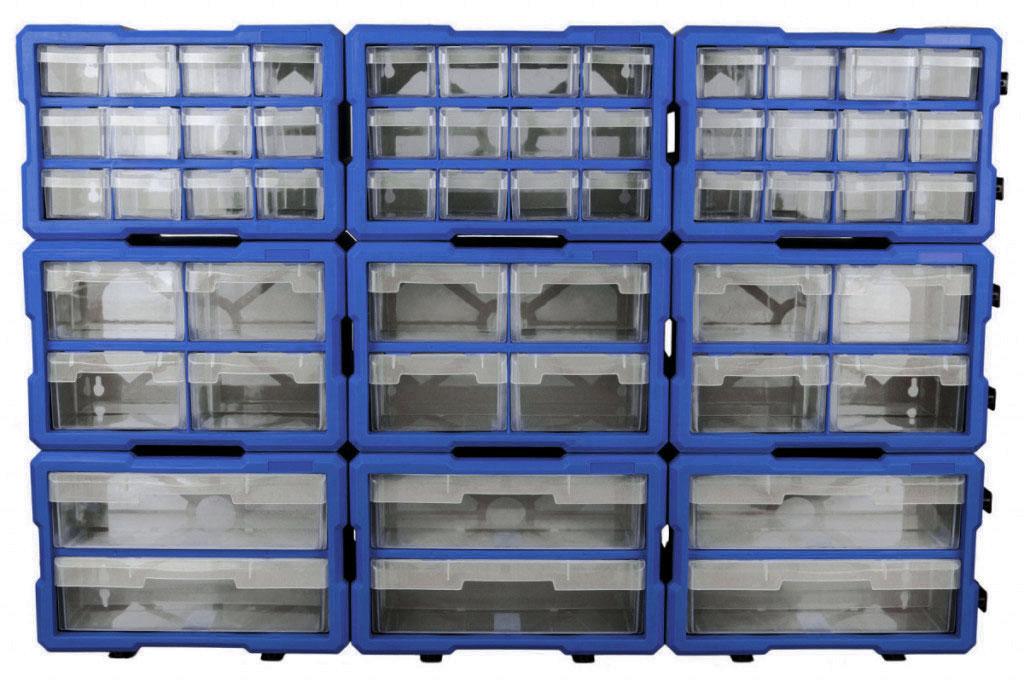 Plastový organizér, 4 boxy - MW1804