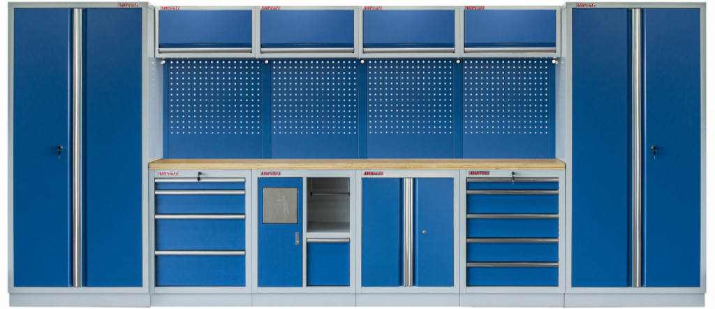 Kvalitný PROFI BLUE dielenský nábytok - 4535 x 495 x 2000 mm - MTGS1301AE