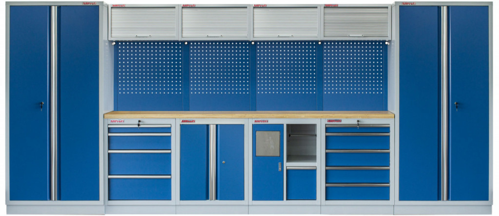 Kvalitný PROFI BLUE dielenský nábytok - 4535 x 2000 x 495 mm - MTGS1301AH