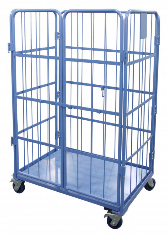 Pojízdný kontejner s mřížovými stěnami 1100x1700x800 mm - SIA118017