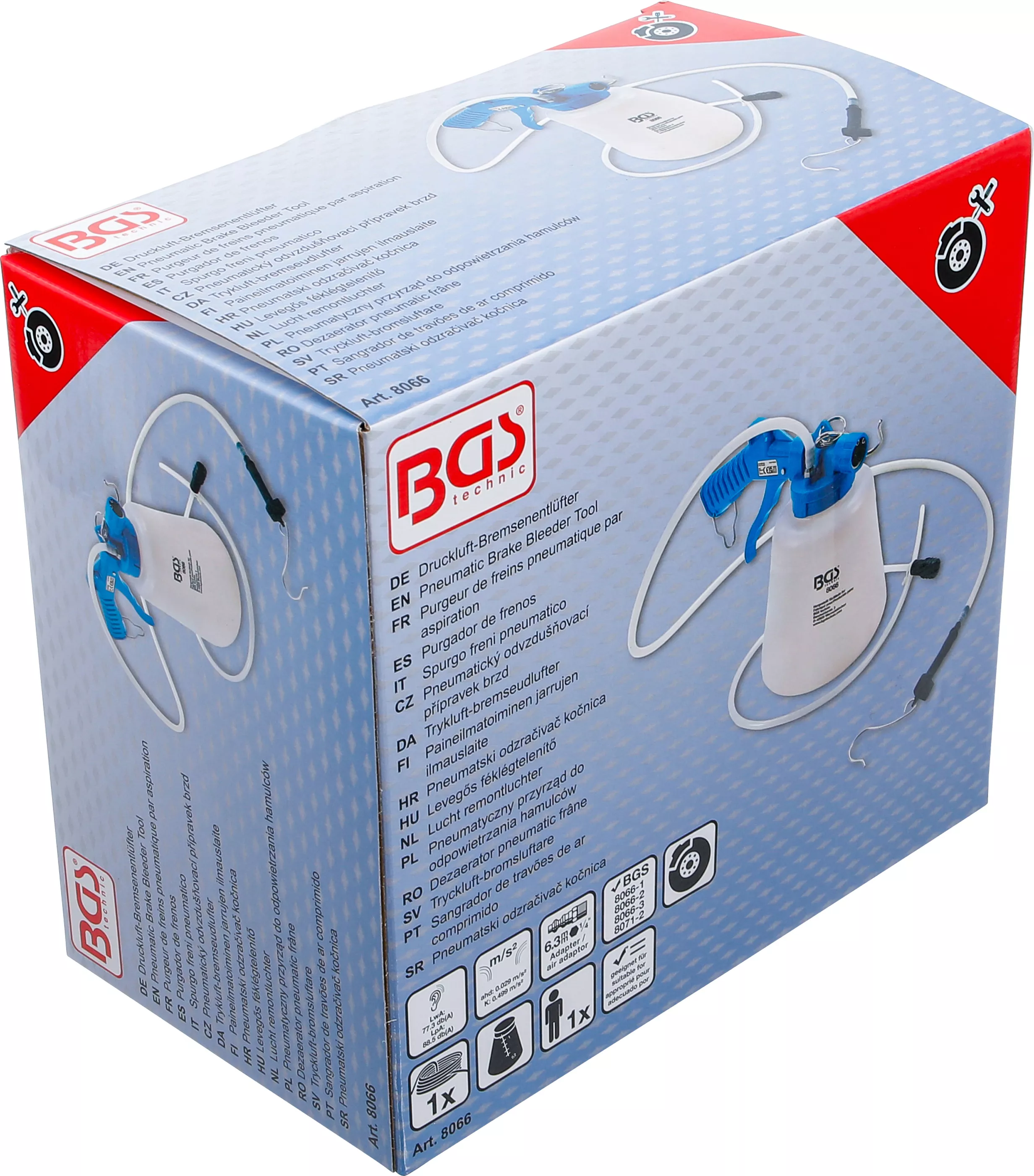 Pneumatický odvzdušňovací přípravek brzd, BGS - B8066