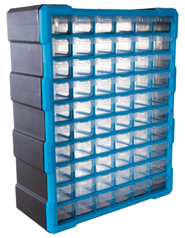 Plastový organizér / box na šroubky, 60 rozdělovníků - MW1505