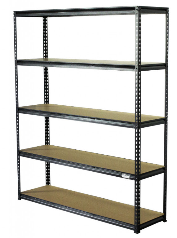 Policový regál PREMIUM, 5 polic - 1500 x 410 x 1830 mm - AH011