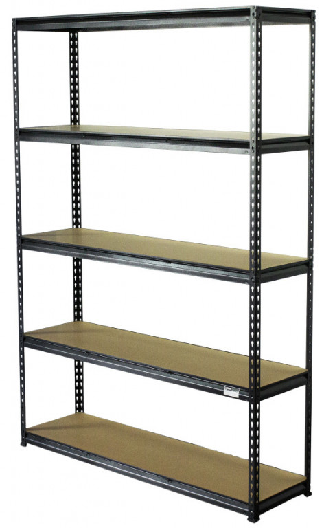 Policový regál PREMIUM, 5 polic - 1200 x 410 x 1830 mm - AH007