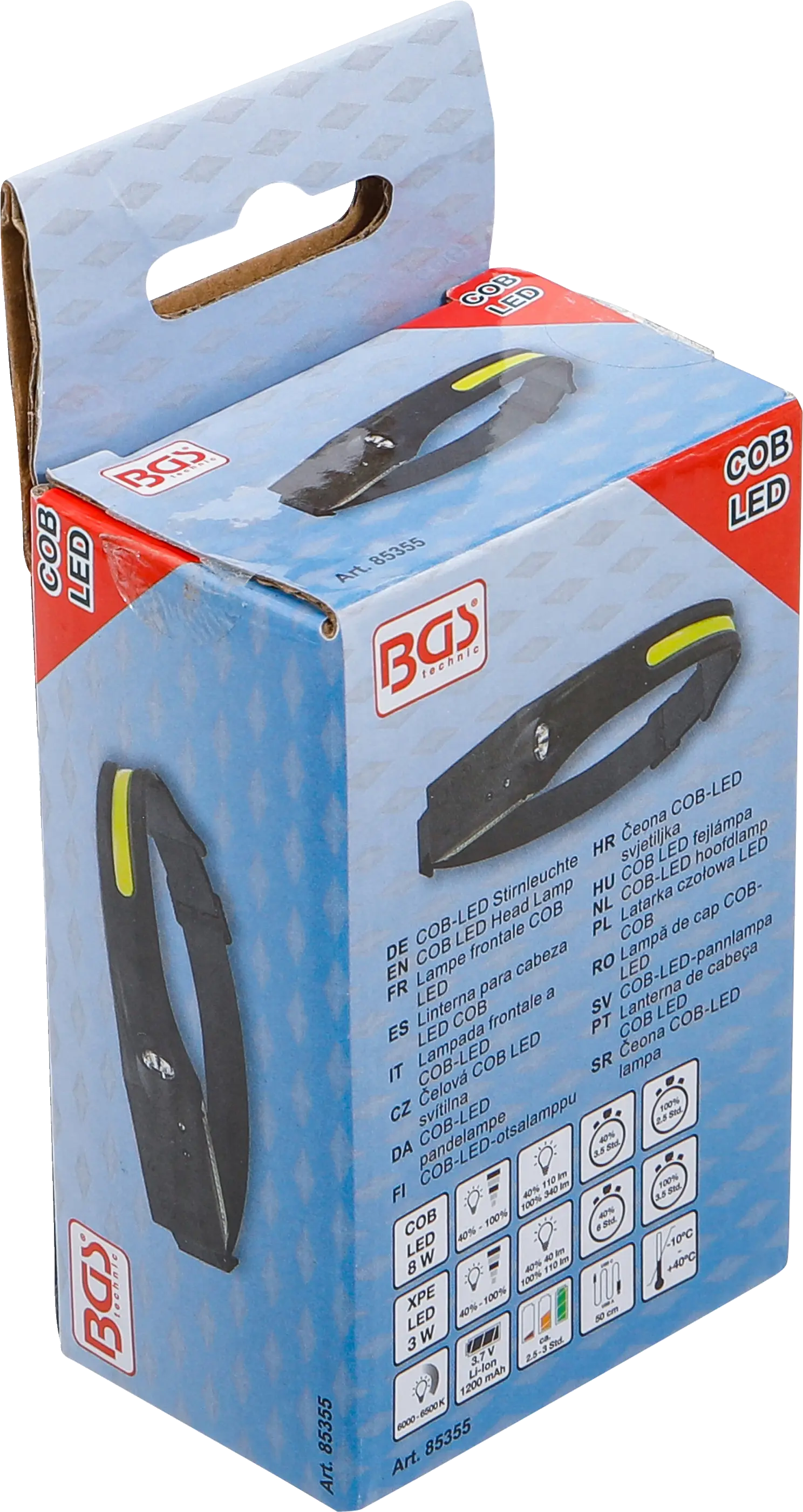Čelovka COB LED s pohybovým senzorem, BGS - B85355