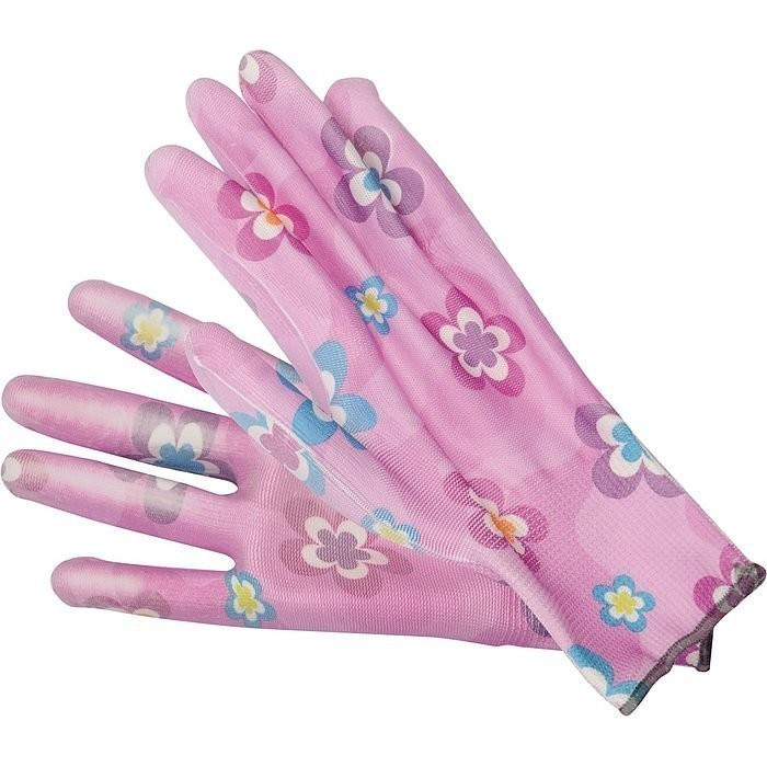 Pracovní rukavice růžové 9"