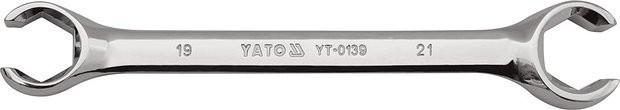 Klíč prstencový polootevřený 19x21 mm - YT-0139
