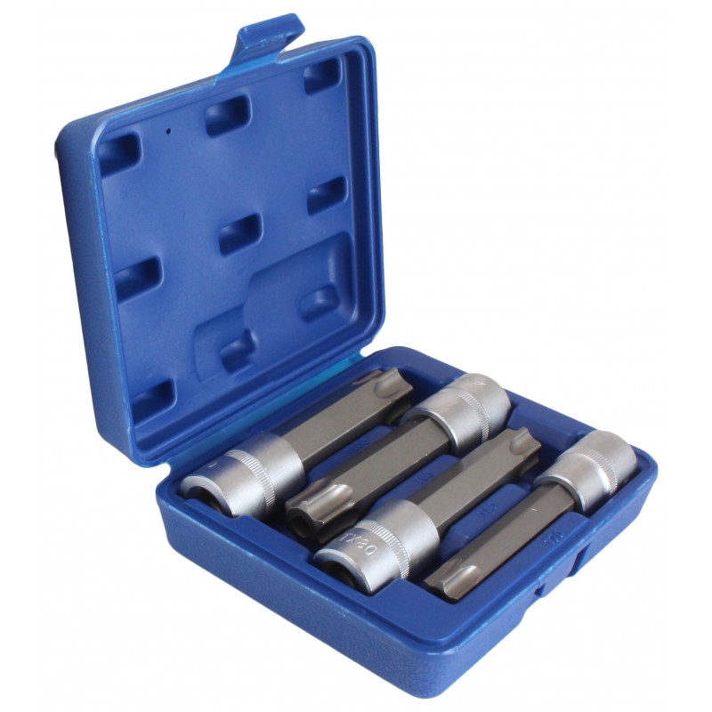 Súprava nástrčných kľúčov, Torx, 1/2", TX70 - TX100, 4 ks - ATBX4