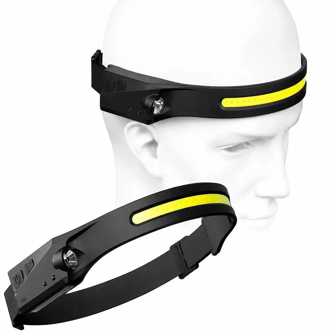 Čelová lampa COB LED se senzorem pohybu, 5 W, 300 lm
