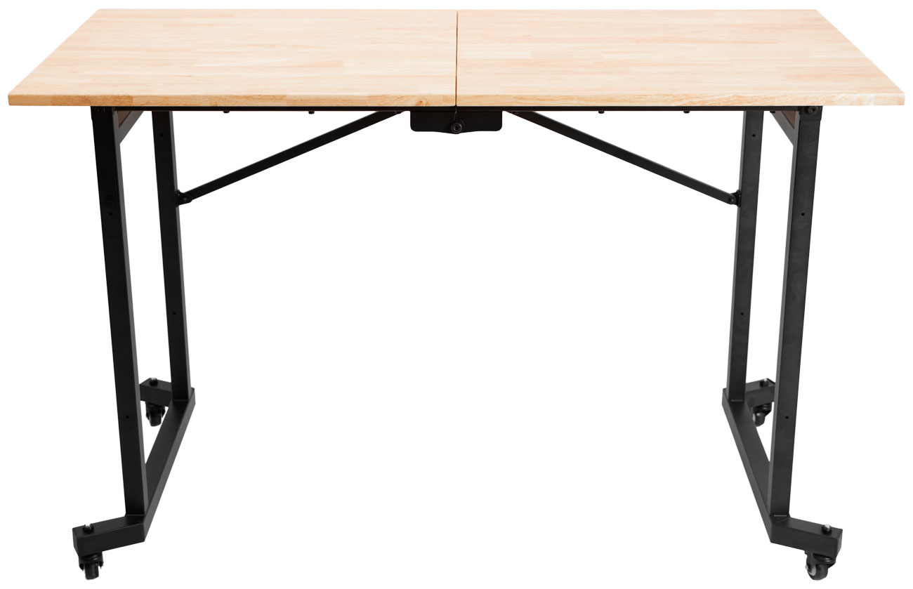 Pojízdný skládací stůl do dílny, 1400 x 650 x 900 mm, nosnost 150 kg