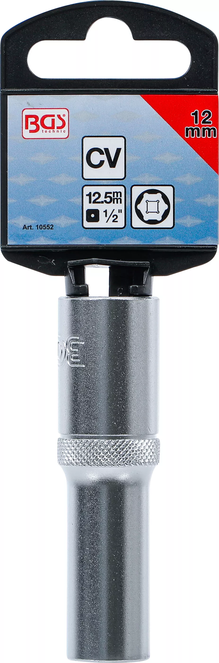 Nástrčná hlavice šestihranná, 1/2", 12 mm, prodloužená - B10552