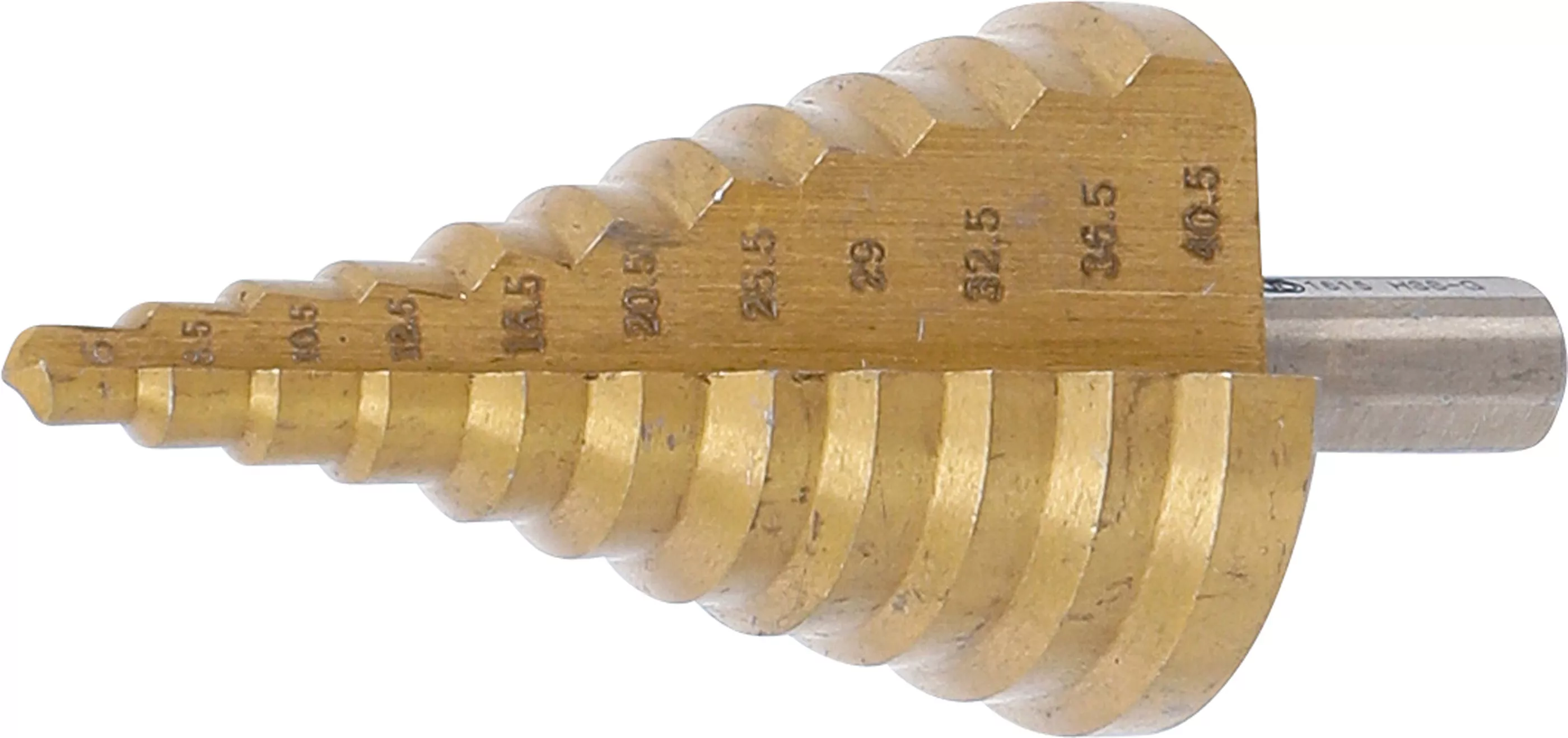 Stupňovitý kužeľový vrták 6 - 40,5 mm, HSS - B1615