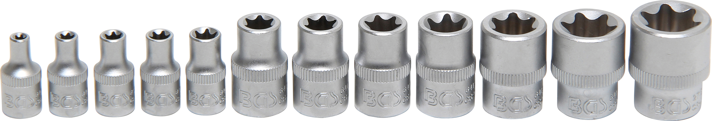 Nástrčné klíče, E-Torx, SW E4 - E20, 12 ks - B2038