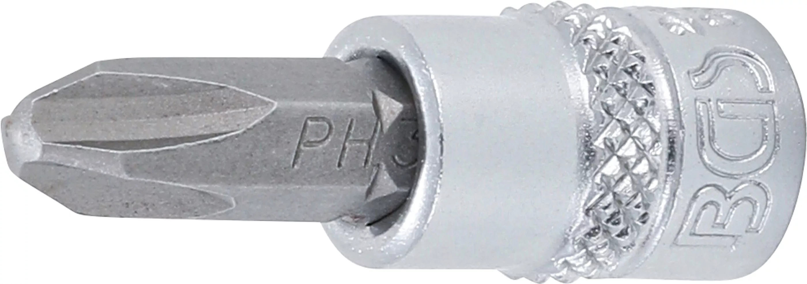 Nástrčná hlavice s bitem KŘÍŽOVÁ 1/4" PH3, BGS - B2489